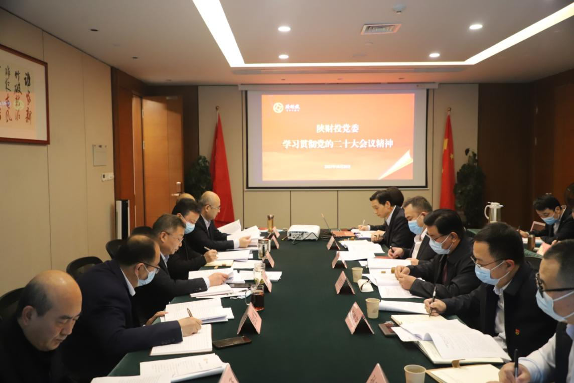 陜財投黨委學(xué)習(xí)貫徹黨的二十大會議精神